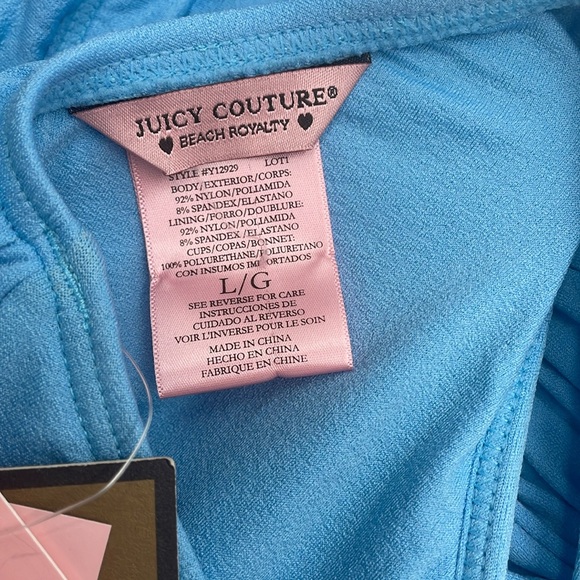 🦋🐬💙NWT RARE Vintage Y2K Juicy Couture Bikini in Washed Blue - Picture 7 of 11